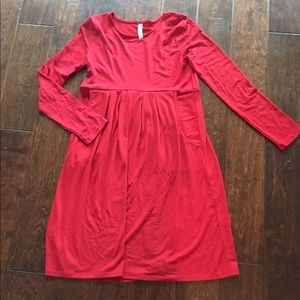 Boutique medium red dress with pockets